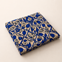 Éclosion Cobalt - Tissu Wax Essentiel Ronvital 100% Coton - Bleu Cobalt et Crème