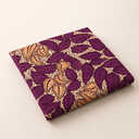 Velours Prune -Tissu Wax Essentiel Ronvital 100% Coton - Imprimé Végétal Violet